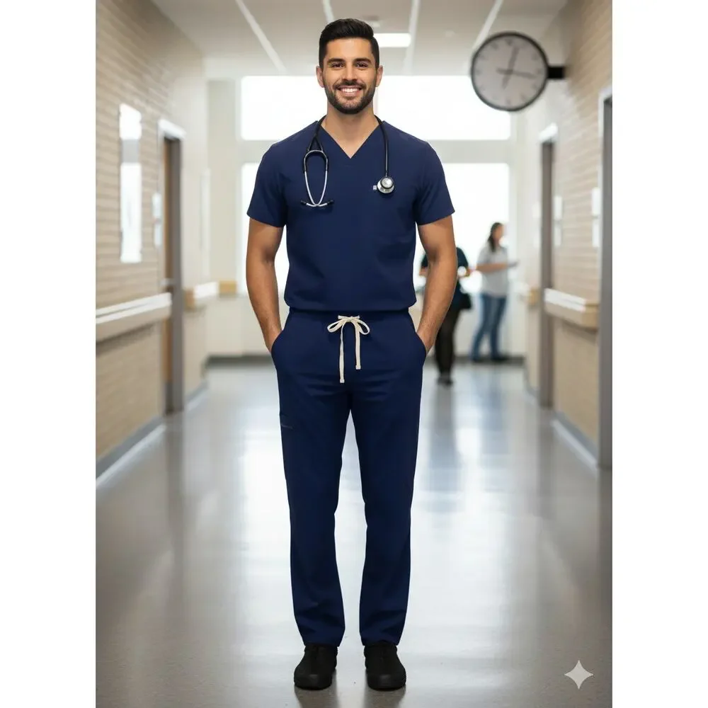 Figs Mens L Career Medical RN Minimalist FIONx Technical Cairo Cargo Scrub Pants